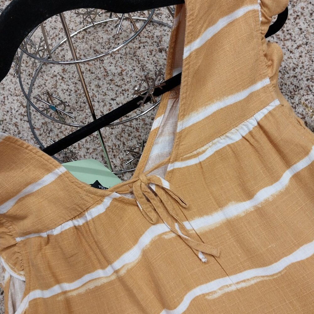 3488 Size Large Simply Vera Wang Gold Stripe Dress . - Picture 5 of 7